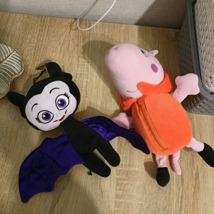 М'які іграшки пепа і кажан,мягкая игрушка летучая мышь и свинка пепа