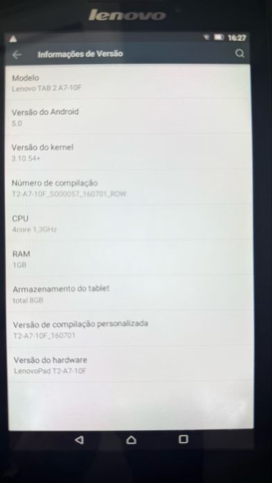 Lenovo Tab 2 A7-10F (ANDROID & GPS)