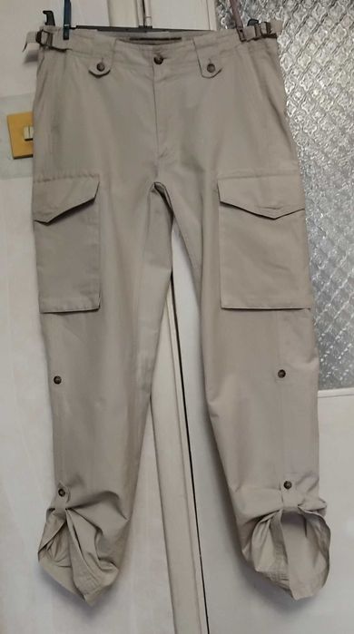 Брюки карго мужские Burberry London оригинал лен хлопок р34R(укр50-52)