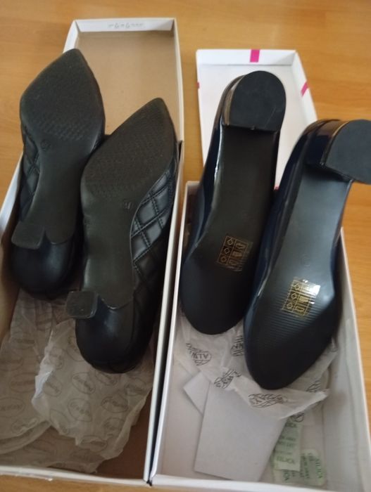 2 pary granatowe buty