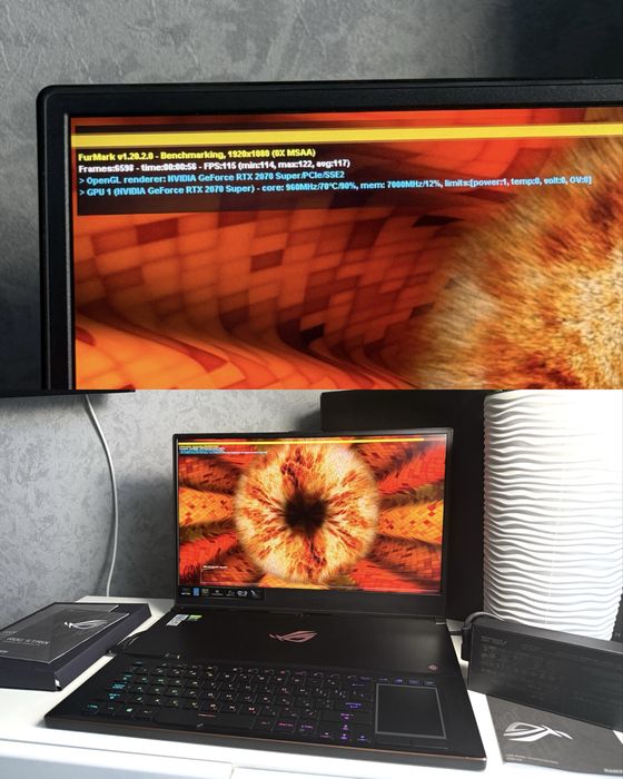 Rog Zephyrus G17/2070-8GB Super/300Hz/SSD1TB/i7-10th.