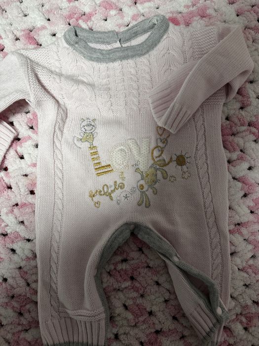 Вязаний теплий ромпер