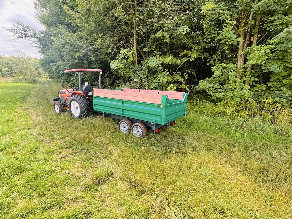 Przyczepa ogrodowa 3 t mini ciągnik tandem warzywa owoce ziemie