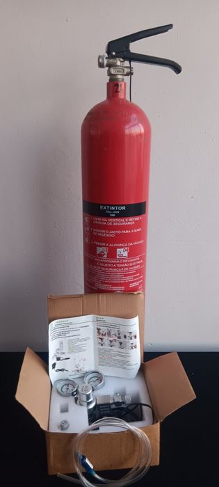 Redutor Co2 aquario + drop checker + botija 5kg cheia