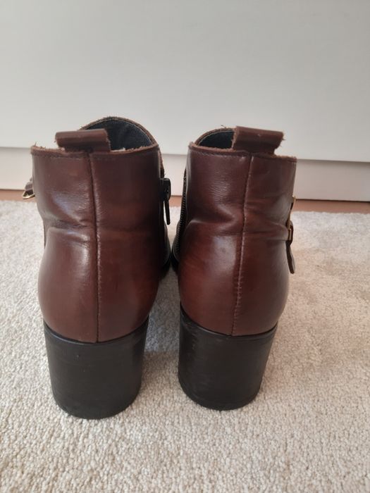 Botins pele SEASIDE castanho  36
