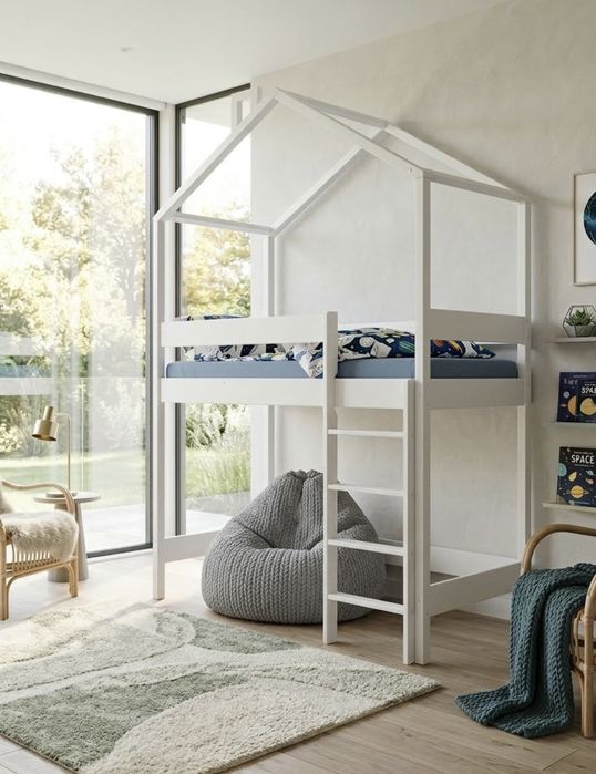 Ліжко дитяче будиночок двоповерхове монтессорі  кровать чердак