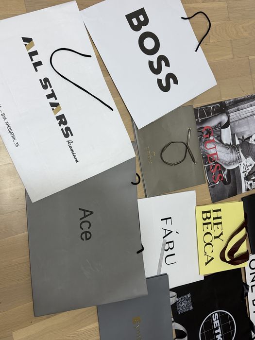 Брендовые подарочные пакеты boss guess killian one by one all stars ace lacoste balmain symbol fabu hey becca crivelli
