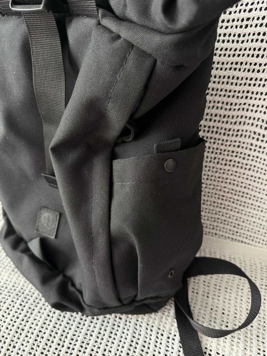Міський рюкзак чорний Roll Top Black Kandelabr кордура