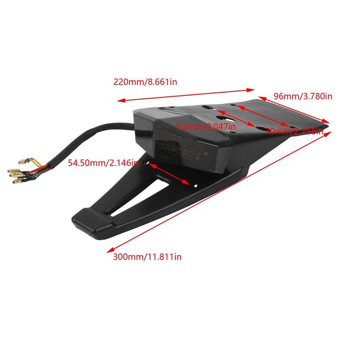Rabeta com Farolim Traseiro LED e Piscas para Moto Motocross