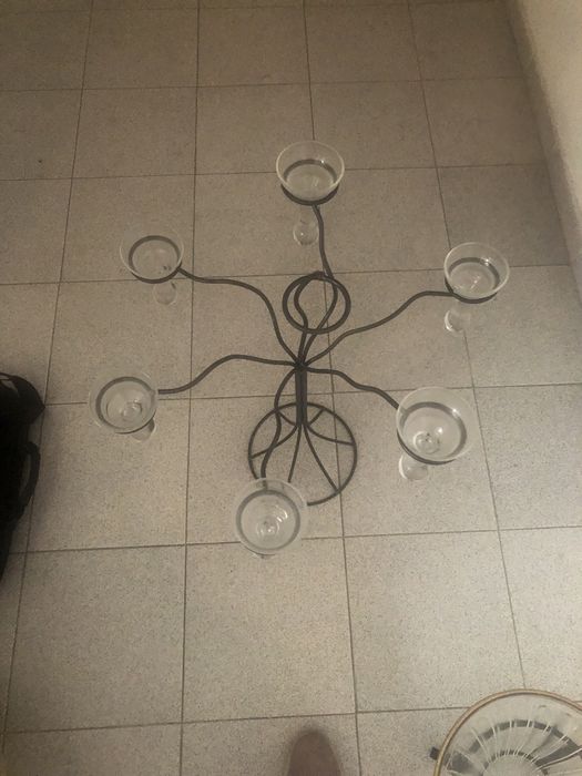Castical alto em Ferro com 7 velas redondas