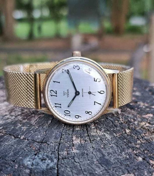 Relógio Vintage YEMA Sous Marine Gold Plated (Mecânico Corda Manual)