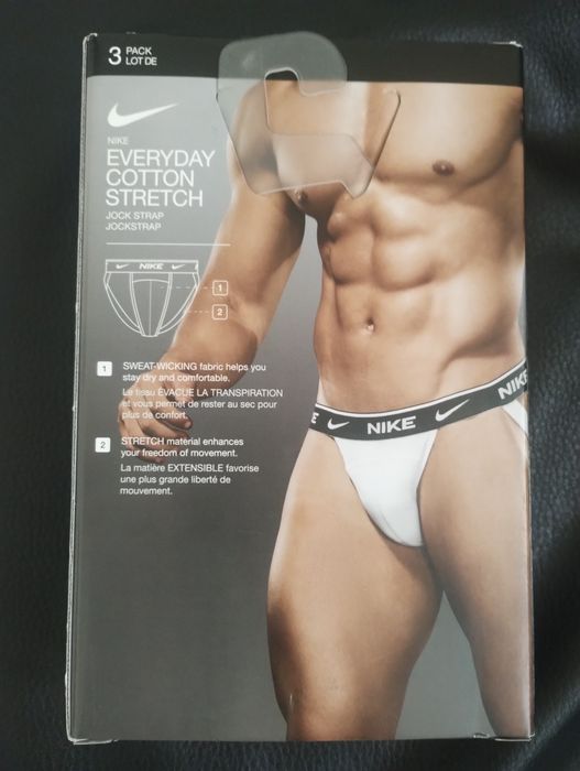 Nike JockStrap majtki 3pack - roz. XS - nowe - czarne