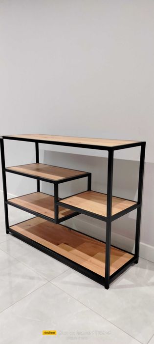 Konsola Regał Loft Półki Nowy