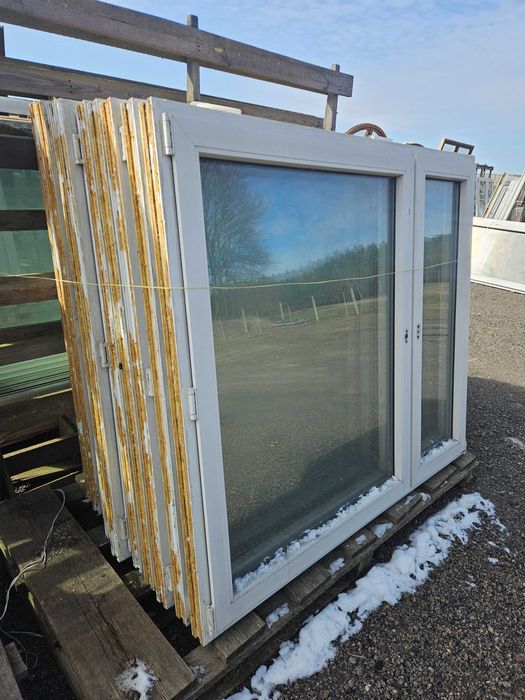 OKNA Plastikowe PCV Dwuskrzydłowe 165x143cm 5 sztuk okno białe