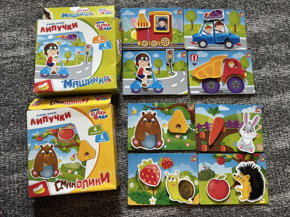 Липучки вжик-вжик vladi toys розвиваючі ігри з липучками