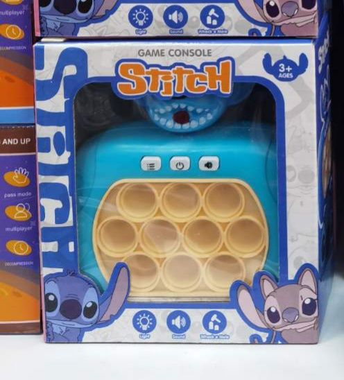 Niebieski stitch zabawka fast push