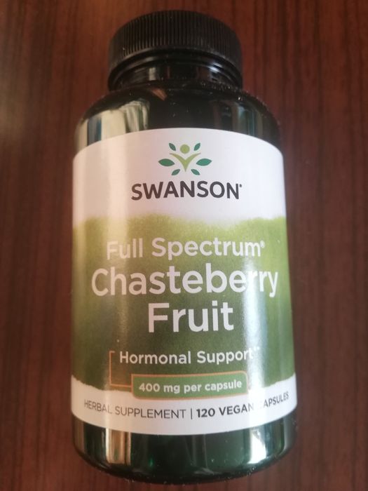 Swanson Chasteberry Fruit. Niepokalanek pospolity. 400 gram. 120 kaps.