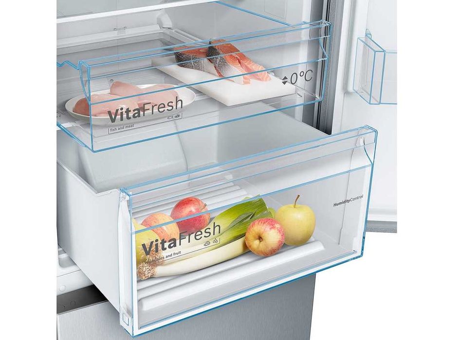 Frigorífico Combinado BOSCH / MIELE  (No Frost - 186 cm - 326 L - Inox)  | Novo