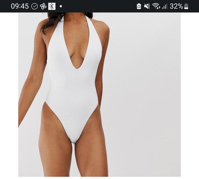 Kostium kąpielowy36/38/jednoczesciowy/biały/Missguided