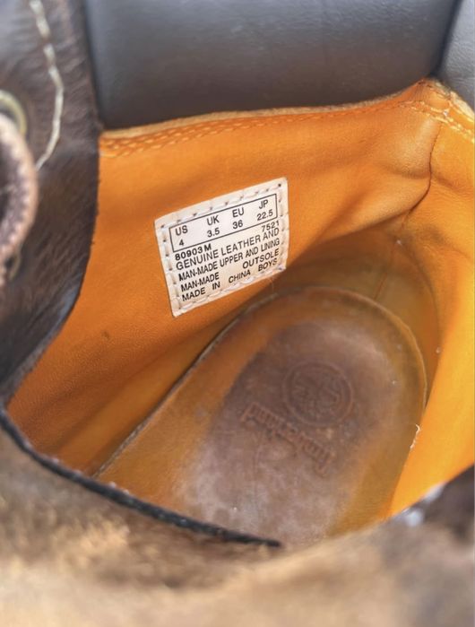 Botas Timberland de pele castanha