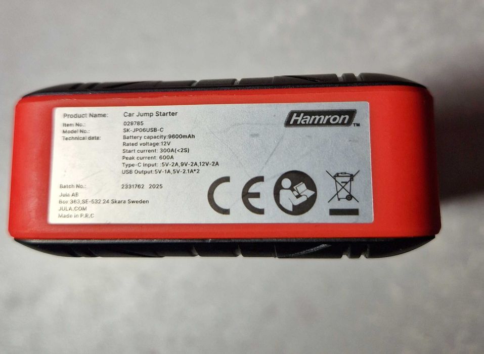 HAMRON CAR JUMP starter SK-JPO6USB-C urządzenie rozruchowe