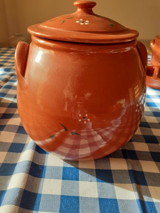 Conjunto de 6 louças de barro novas