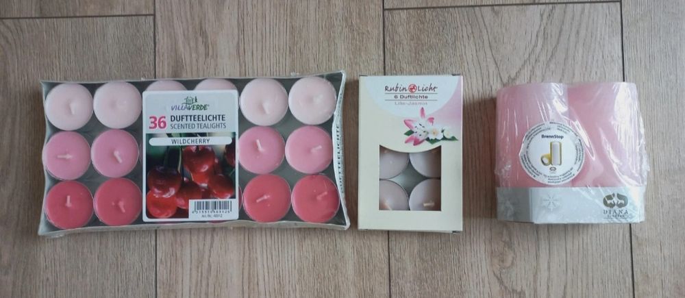 Podgrzewacze zapachowe + 2 swiece walcowe