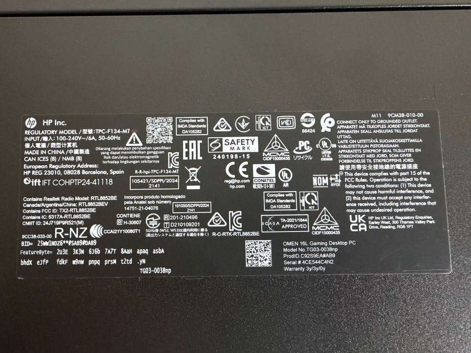 HP OMEN TG03-0038np(Como Novo e com fatura)