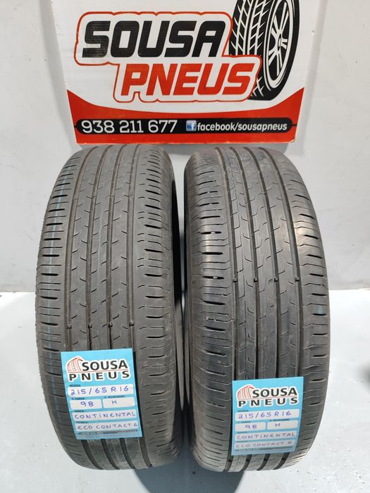 2 pneus semi novos 215-65R16 Continental - Oferta dos Portes