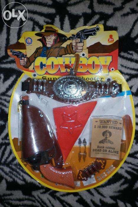 Zestaw Policjanta Lub Pas Kowbojski Szeryfa, Chusta, Pistolet, Gwiazda