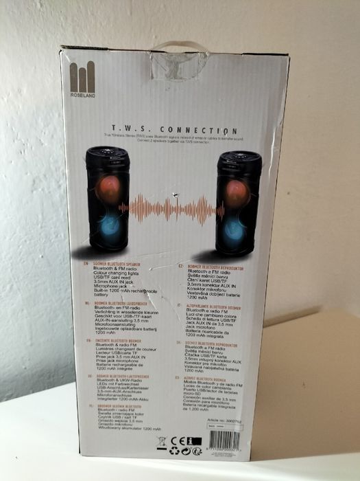 Głośnik przenośny ROSELAND Bluetooth,Radio,Karaoke LED RGB 10W
dostępn