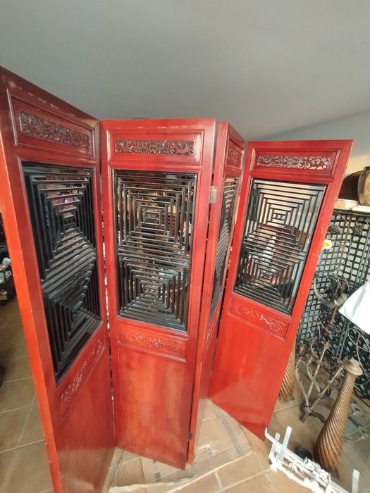 Biombo Chinês madeira maciço