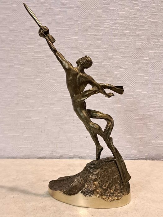 Бронзовая статуэтка - Путь к звездам - бронза, латунь. Нимор.