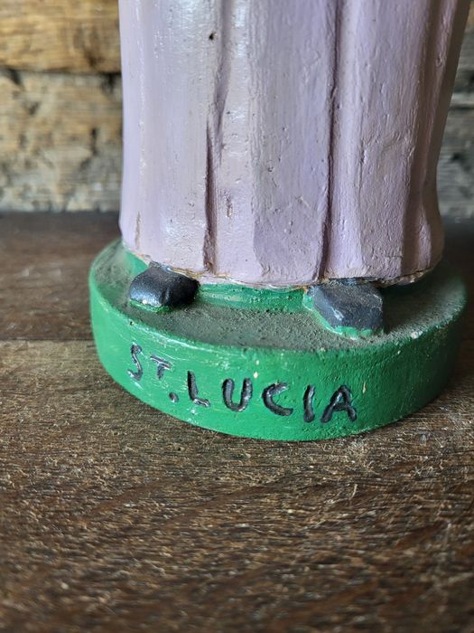 Ceramiczna figura Święta Łucja patrz podstawa