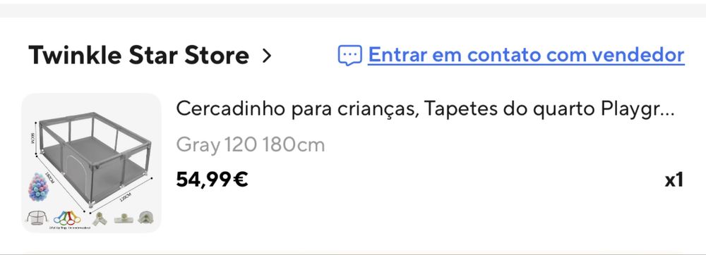 Parque para bebes 180 x 120