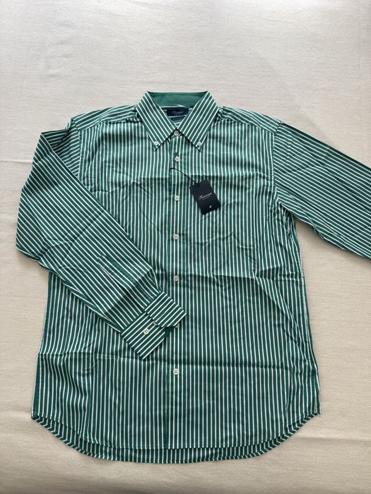 Camisa homem verde com riscas brancas - Forecast