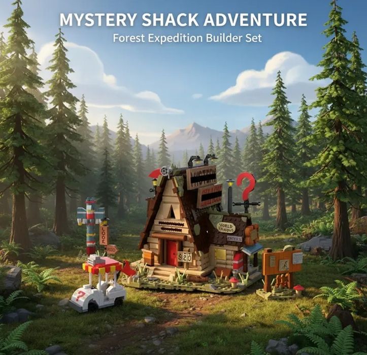 Конструктор Хижина Чудес Гравити Фолз  1125 блоков Lego домик лего