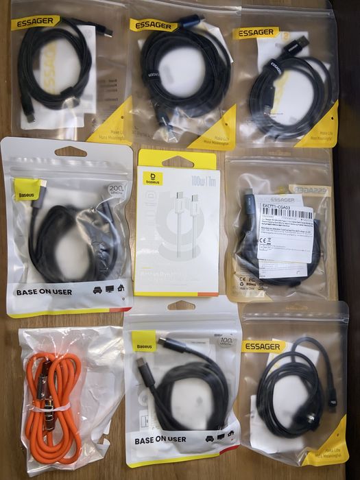 Кабель зарядки Baseus  usb-typeC, lighting, кутові,довжина 1 , 2 метри