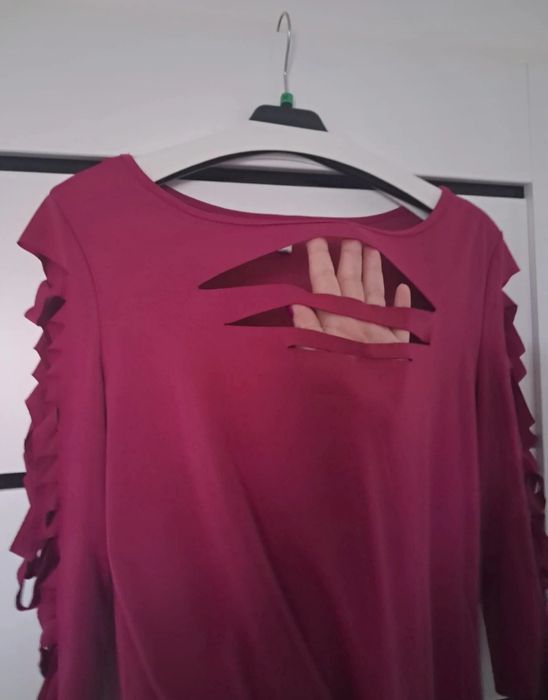 Bluzka damska wycięcia L/XL