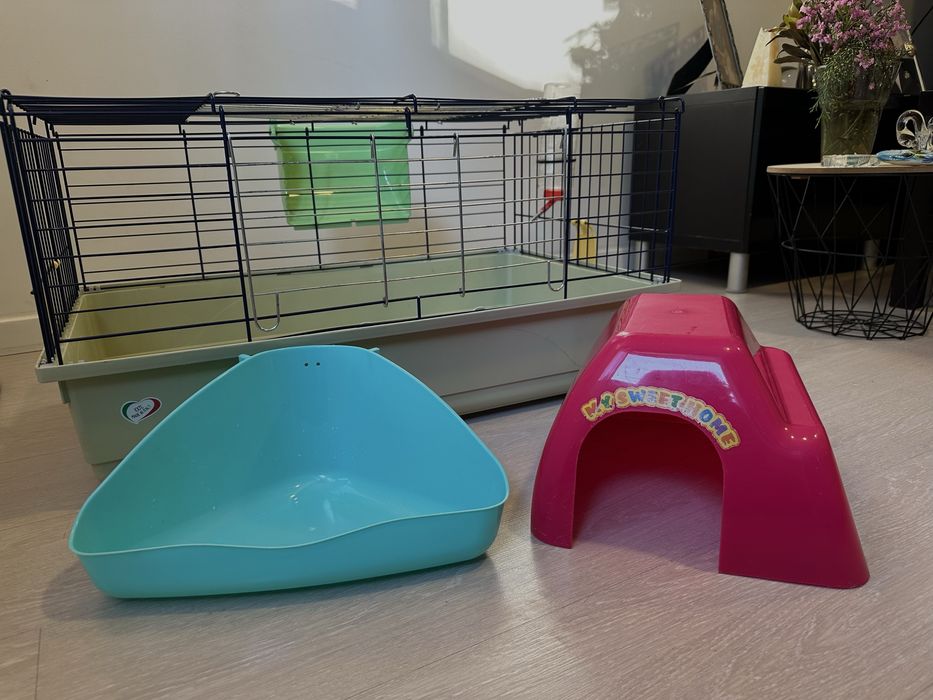 Gaiola de coelho + acessórios