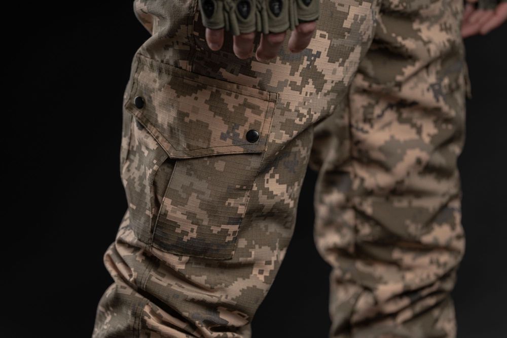 Тактичні зимові карго штани на манжеті  / чоловічі брюки на флісі