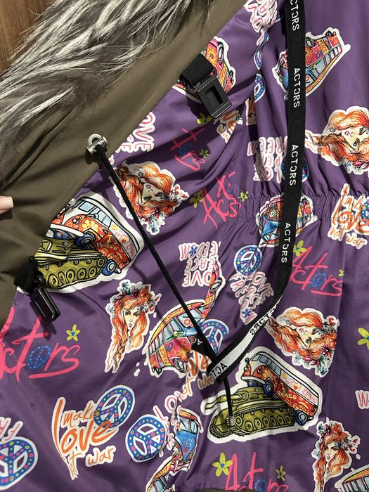 Парка з натуральним хутром чорнобурки