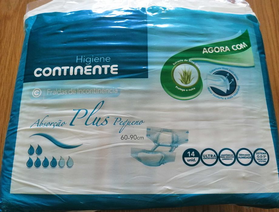 Fraldas incontinência tamanho Pequeno - Continente: 13 Unid