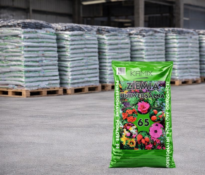 Ziemia kwiatowa 65l (PALETA)  torf, uniwersalna ogrodnicza PRODUCENT !