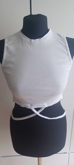 Crop top biały Pakuten L/XL