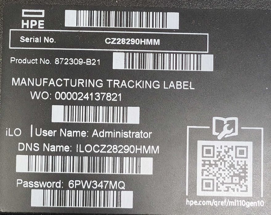 Servidor HPE ProLiant ML110 Gen10