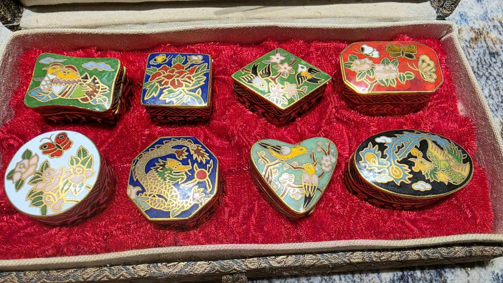 Conjunto caixinhas Cloisonné