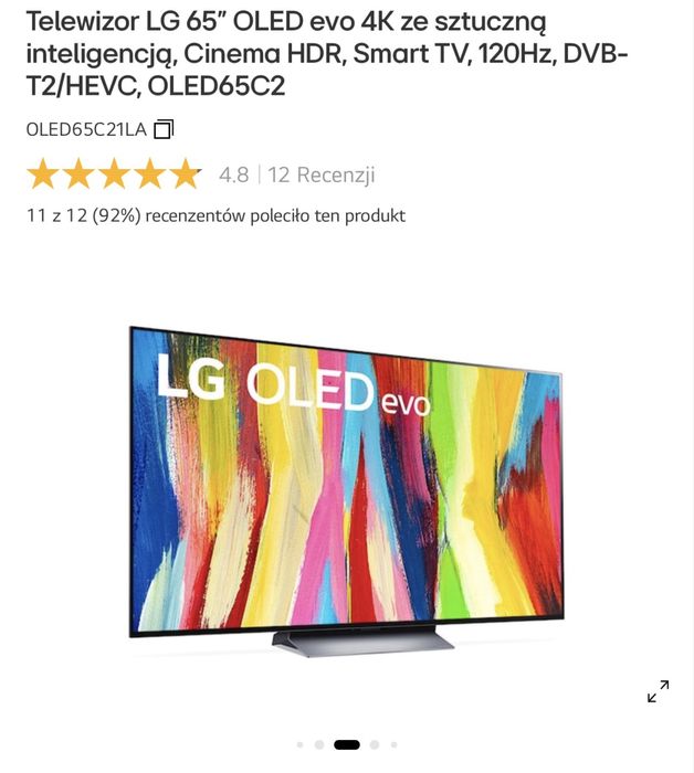 LG OLED C2 telewzior oled