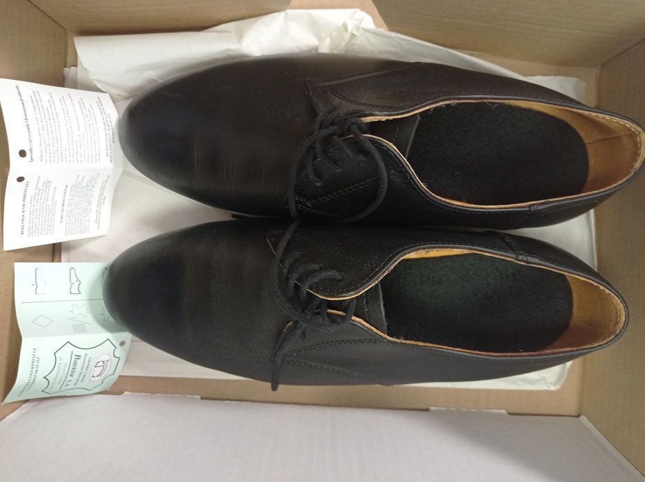 Buty męskie, czarne, skórzane, roz. 41 (26,5 cm) - Protektor