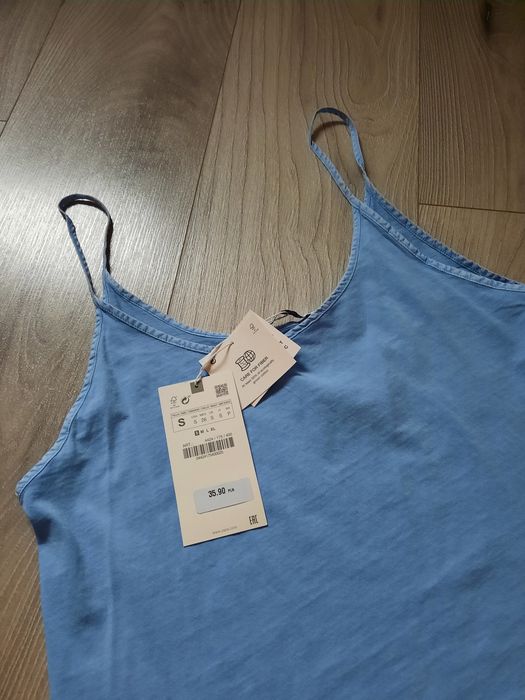 Zestaw topów basic zara bluzka crop top podkoszulka XS S 34 36